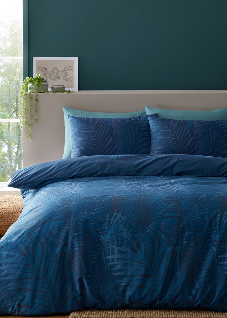 Catherine Lansfield Tropical Palm Reversible Duvet Cover Matalan