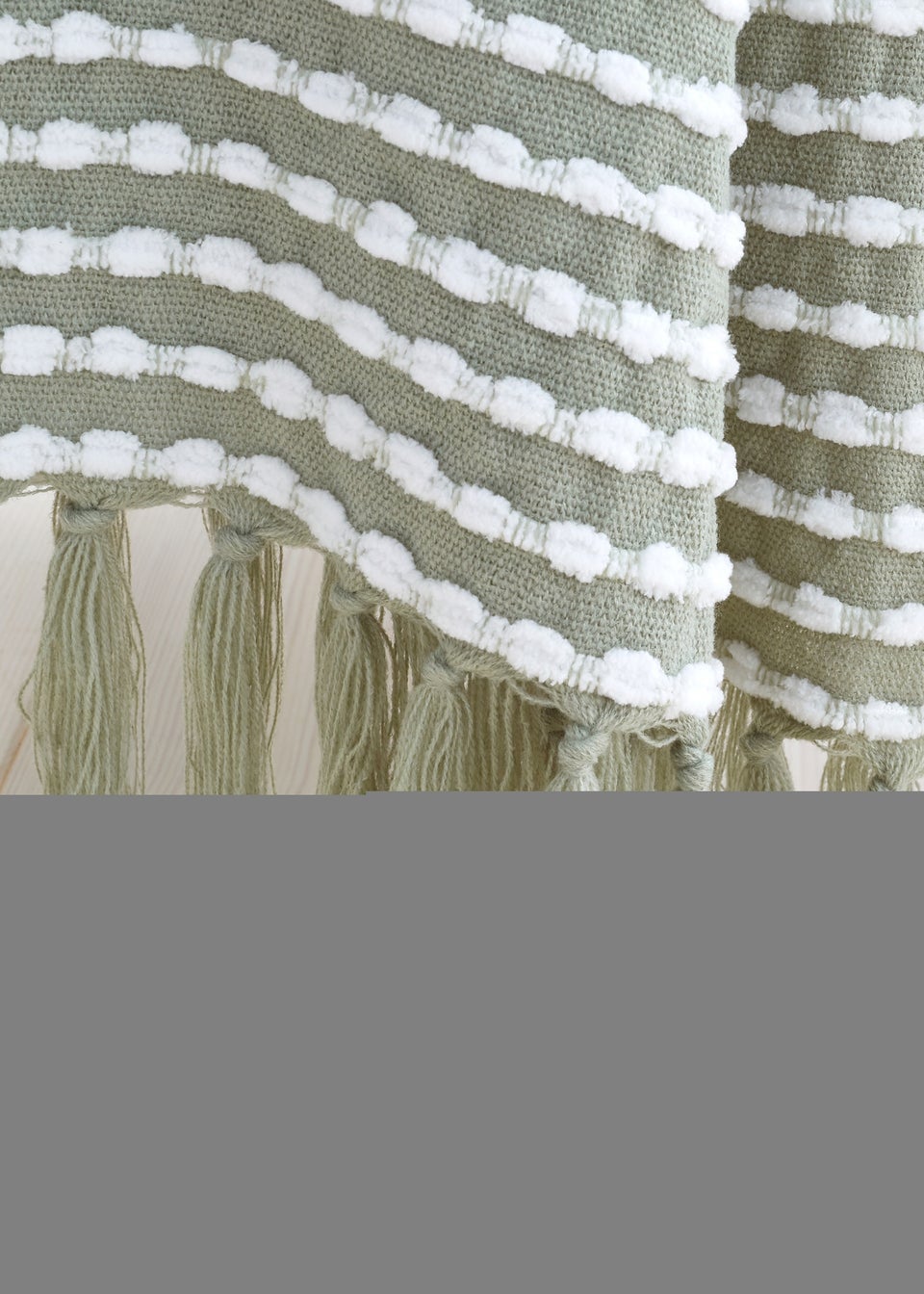 Catherine Lansfield Stab Stitch Green Throw (125x150cm)