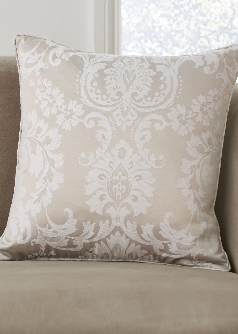 Catherine Lansfield Damask Jacquard Cushion - Matalan