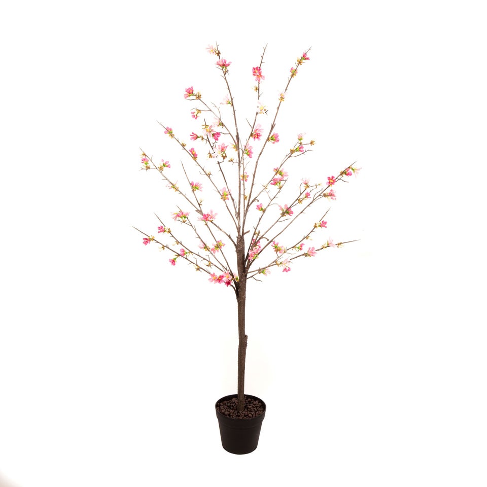 Premier Decorations Artificial Peach Blossom Tree 130cm