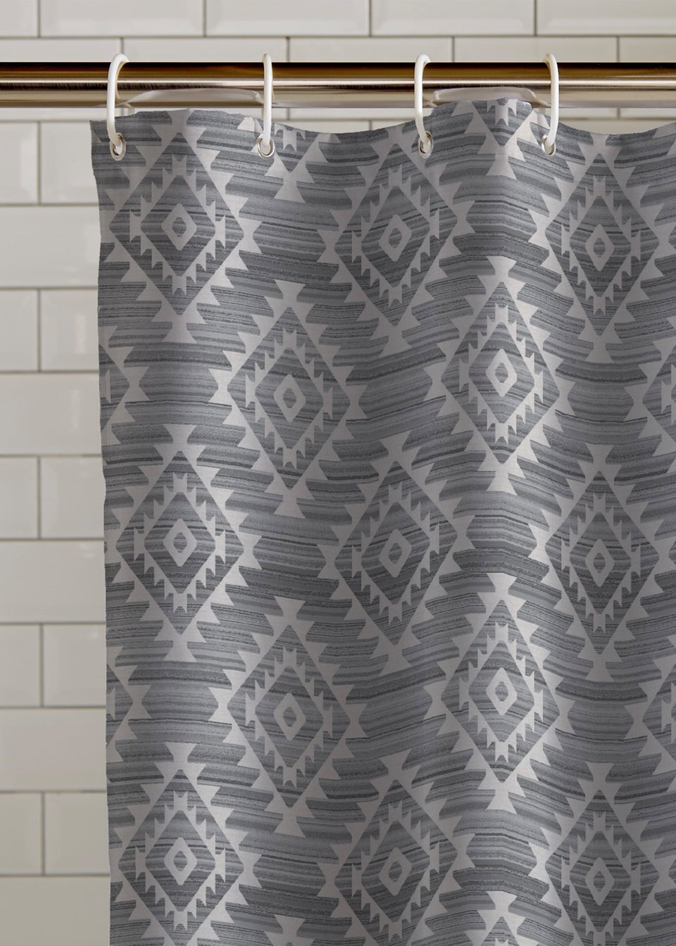 Catherine Lansfield Aztec Geo Shower Curtain