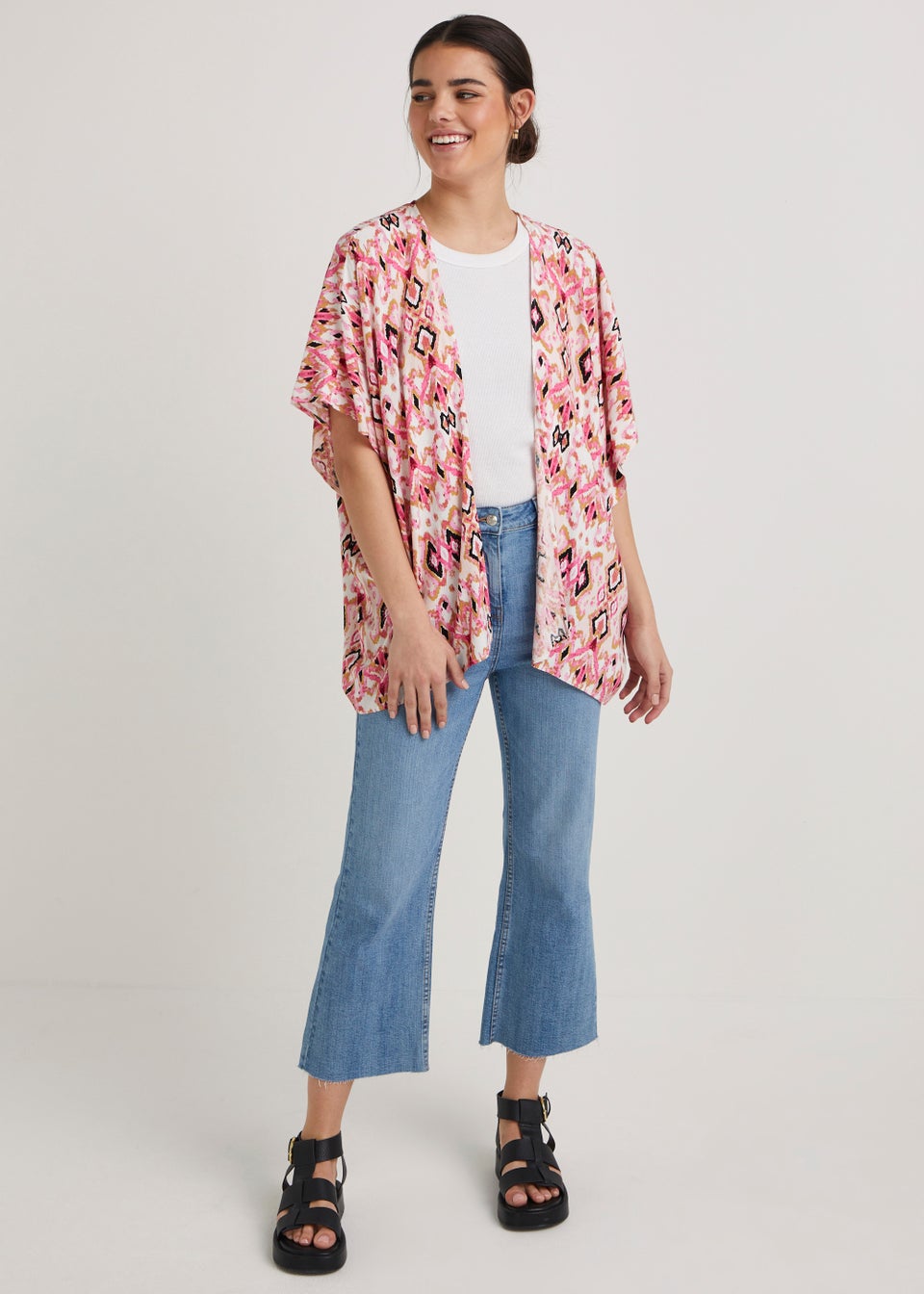 Light Wash Flared Distressed Jeans