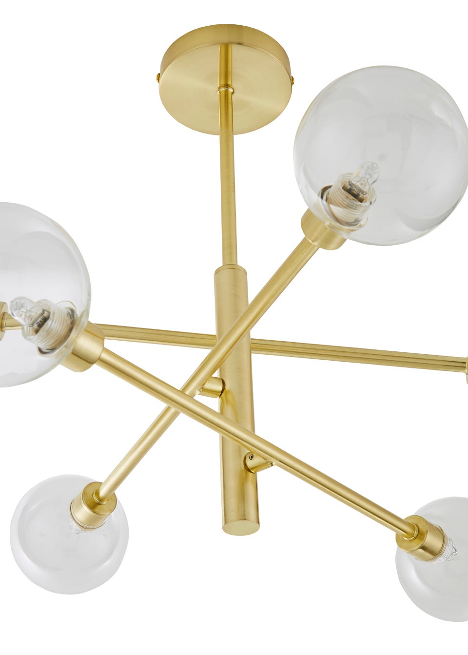 Inlight Nova Semi Flush Ceiling Light Brass (56cm x 60cm x 60cm)