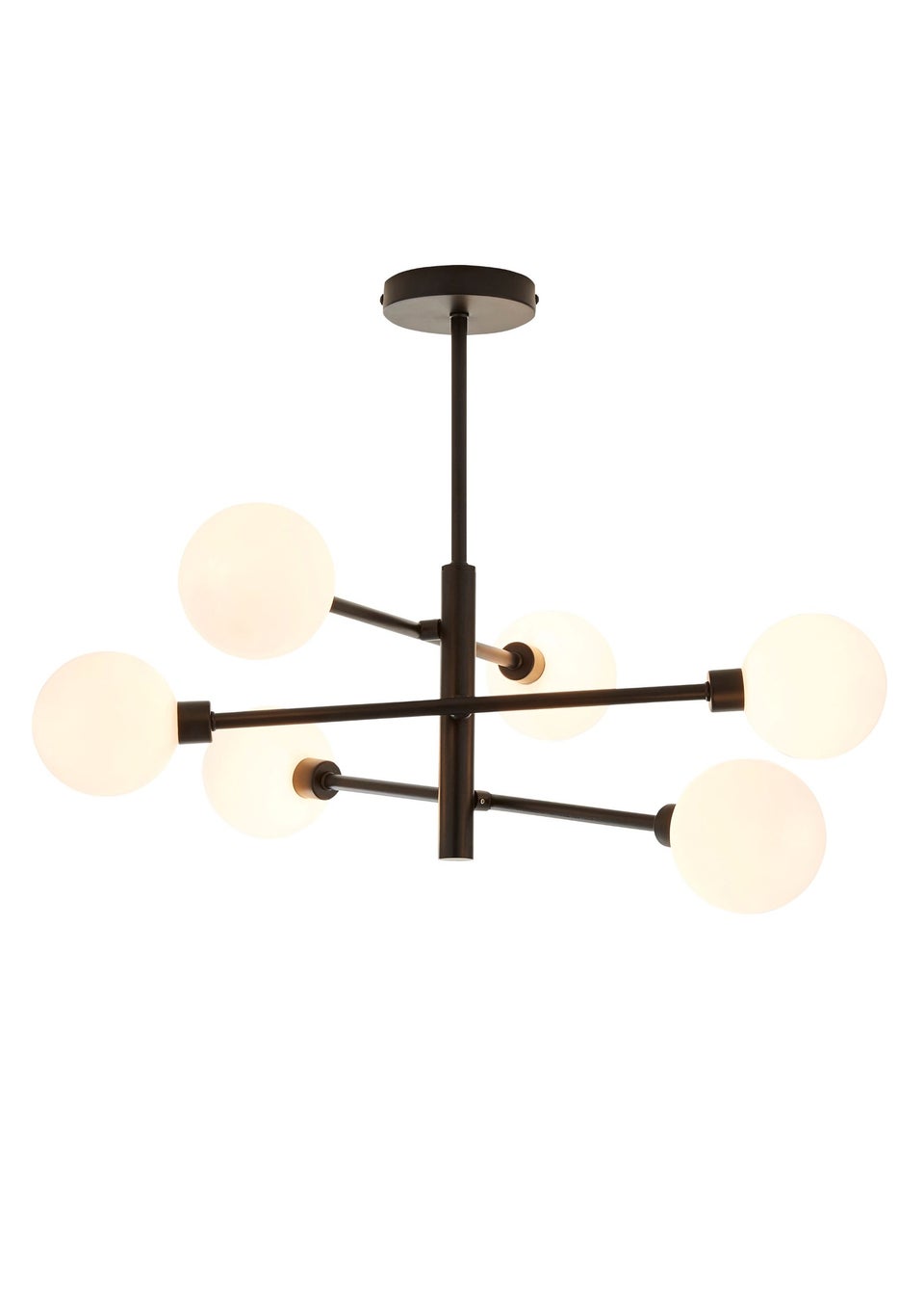 Inlight Nova Semi Flush Ceiling Light Black (56cm x 60cm x 60cm)