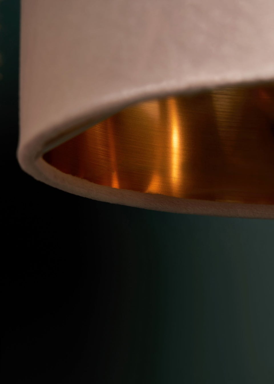Inlight Blush Pink Velvet Stick Table Lamp (40cm x 16cm x 21cm)