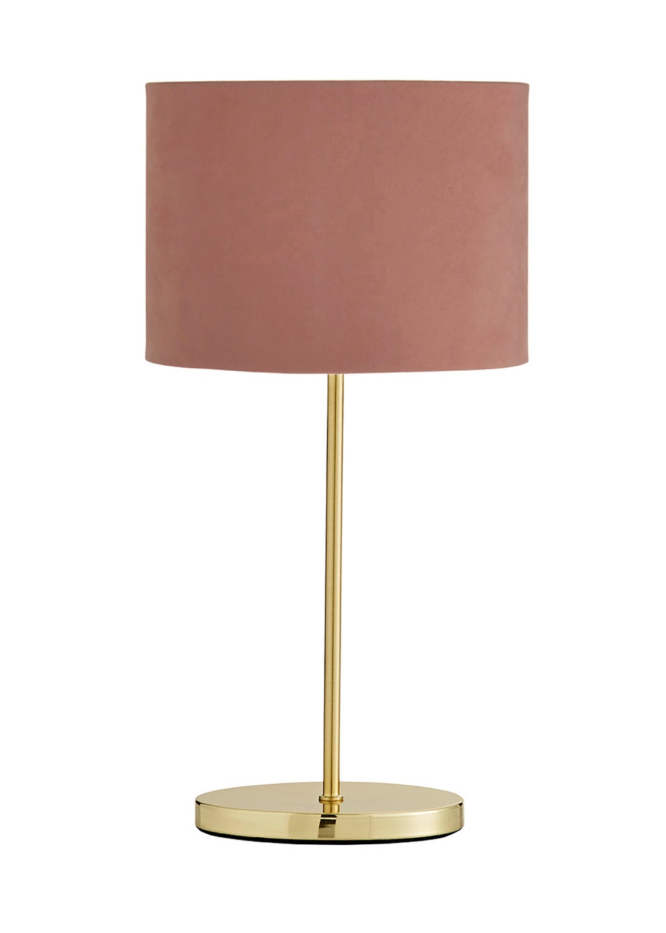 Inlight Blush Pink Velvet Stick Table Lamp (40cm x 16cm x 21cm)