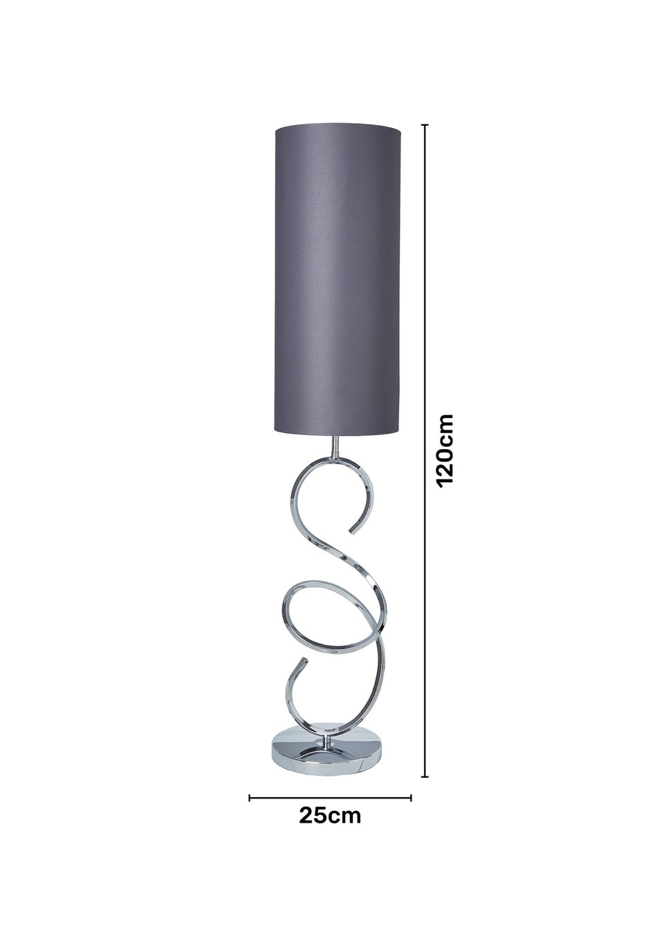 Inlight Sculpted Spiral Floor Lamp (125cm x 25cm x 25cm)