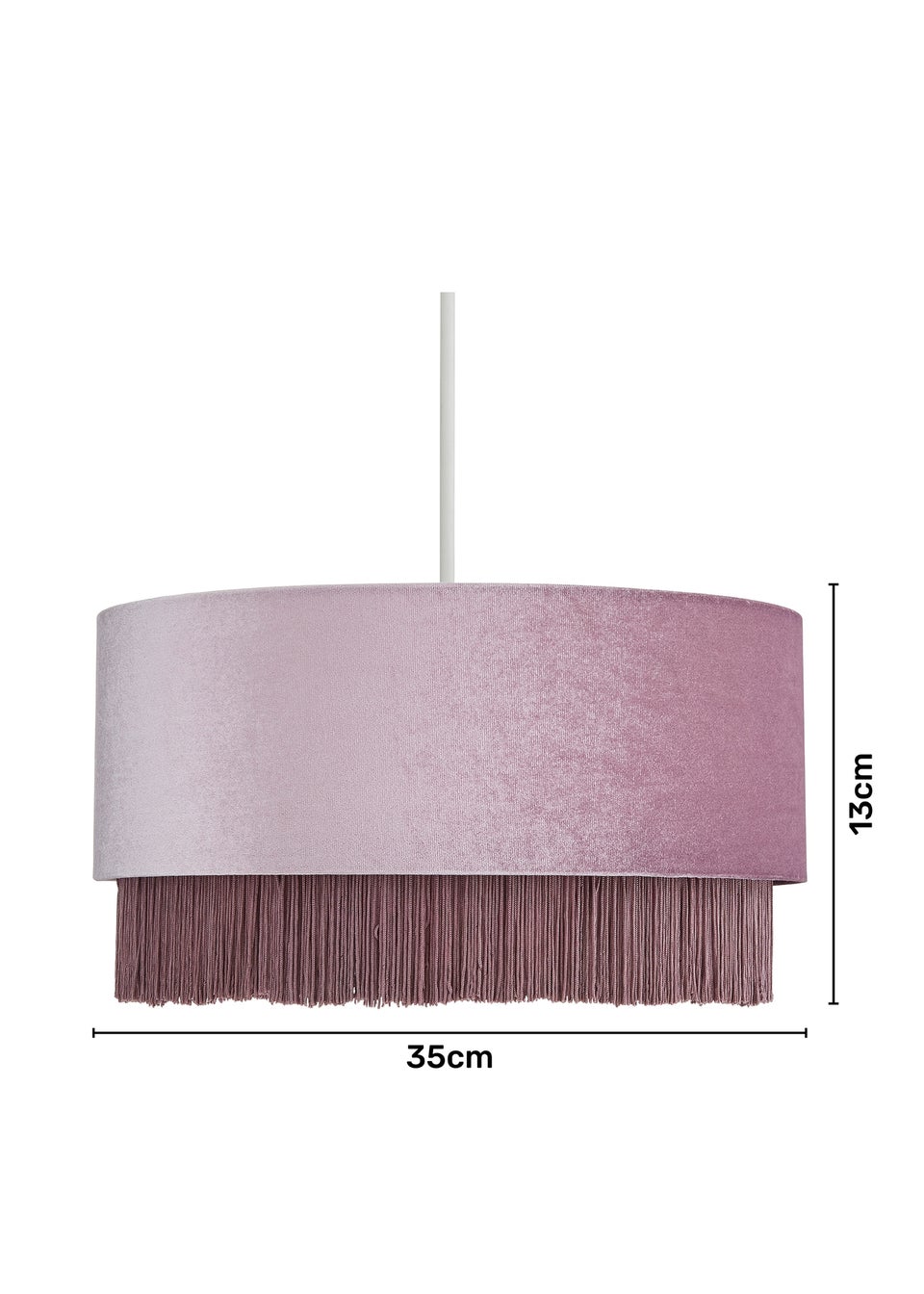 Inlight Fringed Easy Fit Lamp Shade (19cm x 38cm)
