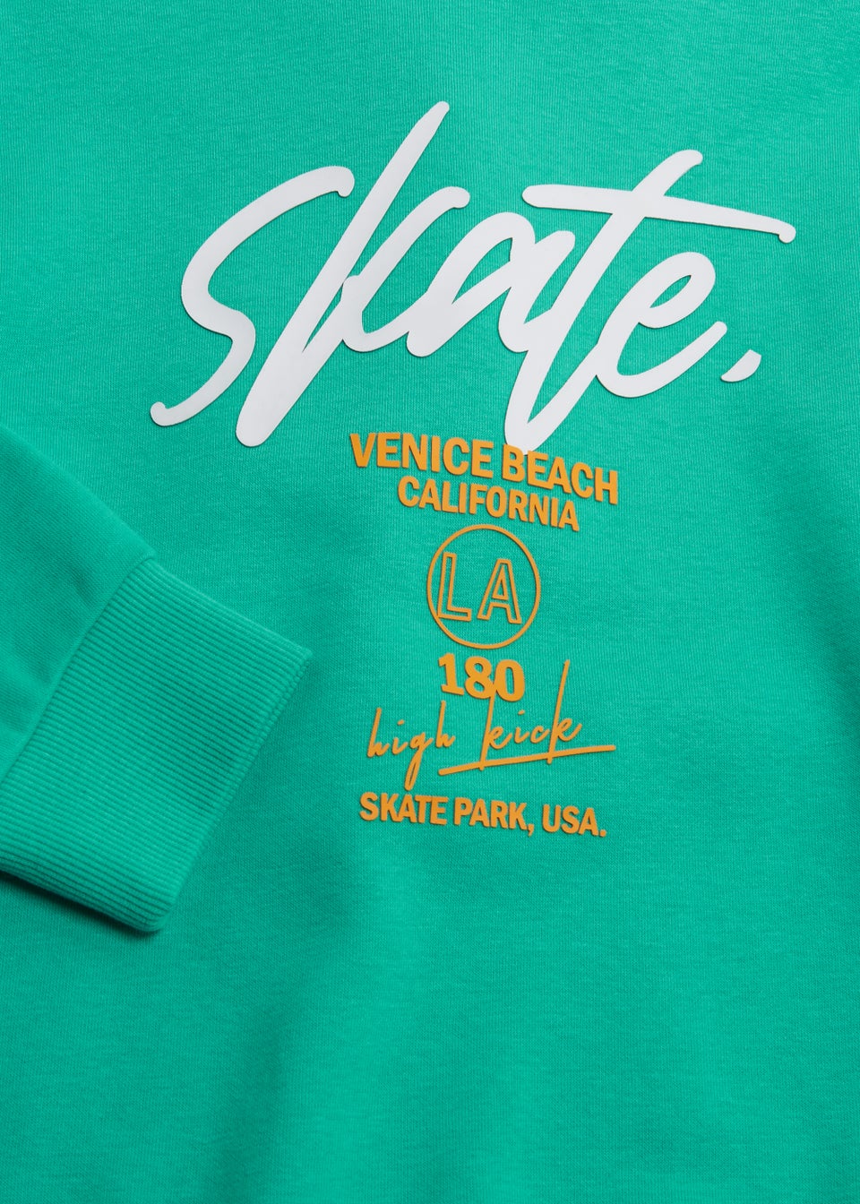 Boys Green Skate Sweatshirt & Shorts Set (4-13yrs)