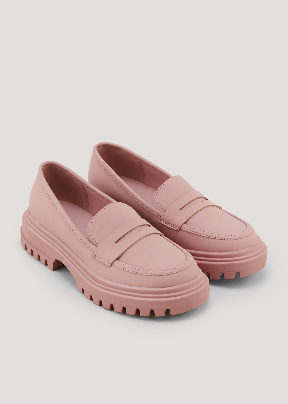 Girls Pink Chunky Loafer