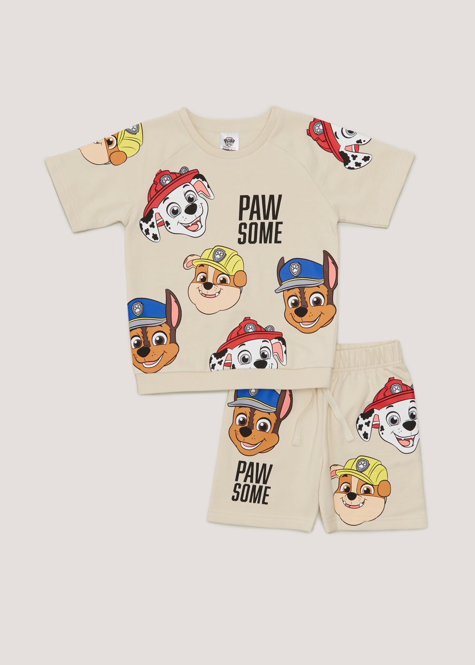 Kids Stone Paw Patrol T-Shirt & Shorts Set (12mths-5yrs) - Matalan