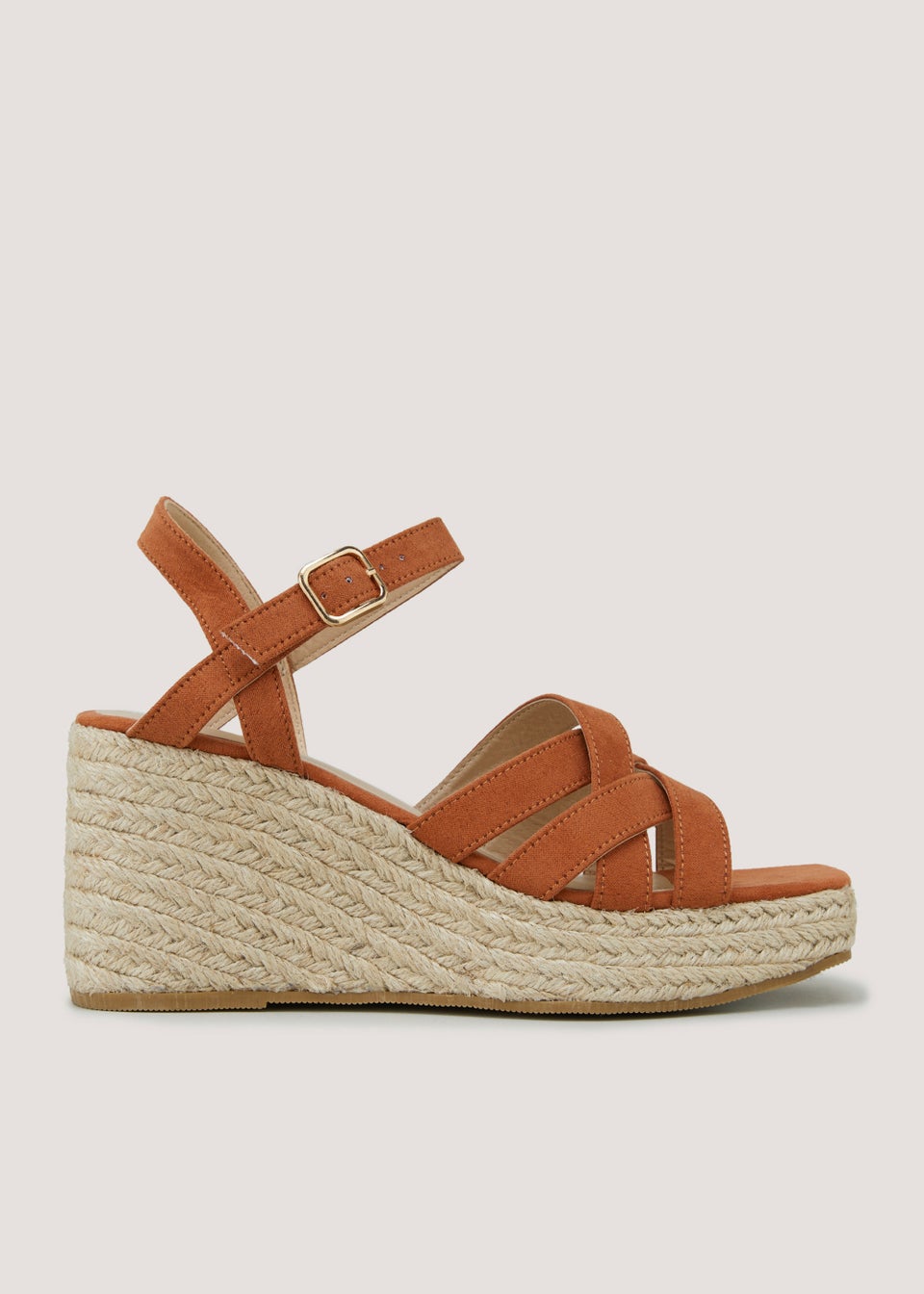 Rust Multi Strap Wedges