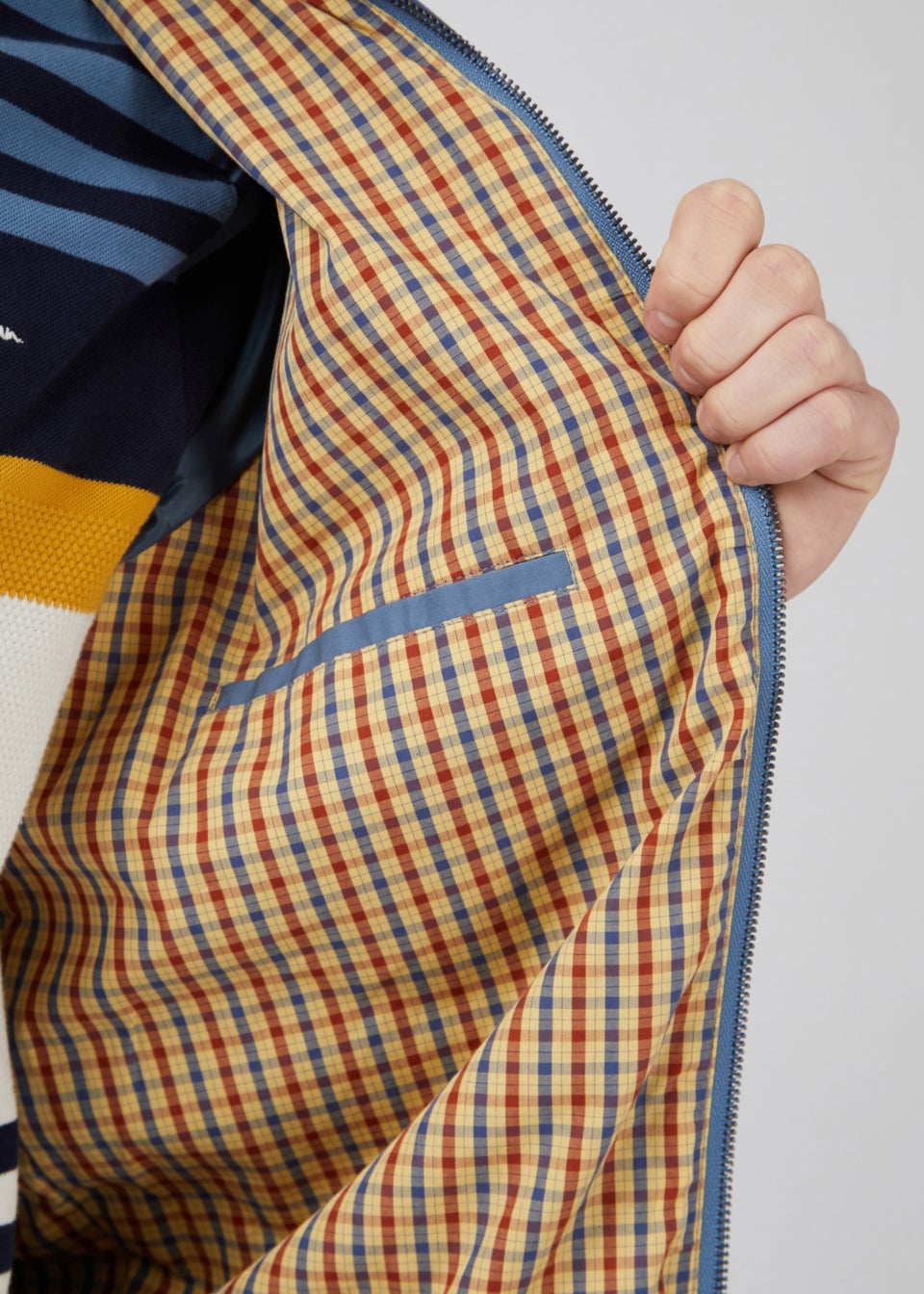 Ben Sherman Blue Harrington Jacket