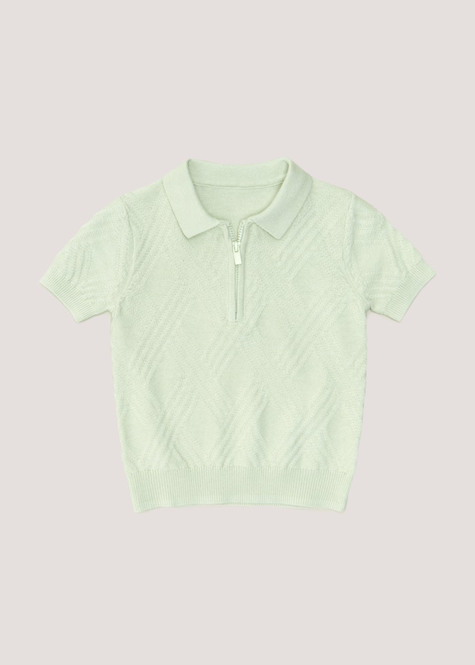 Boys Sage Knitted Polo Shirt (9mths-6yrs) - Matalan