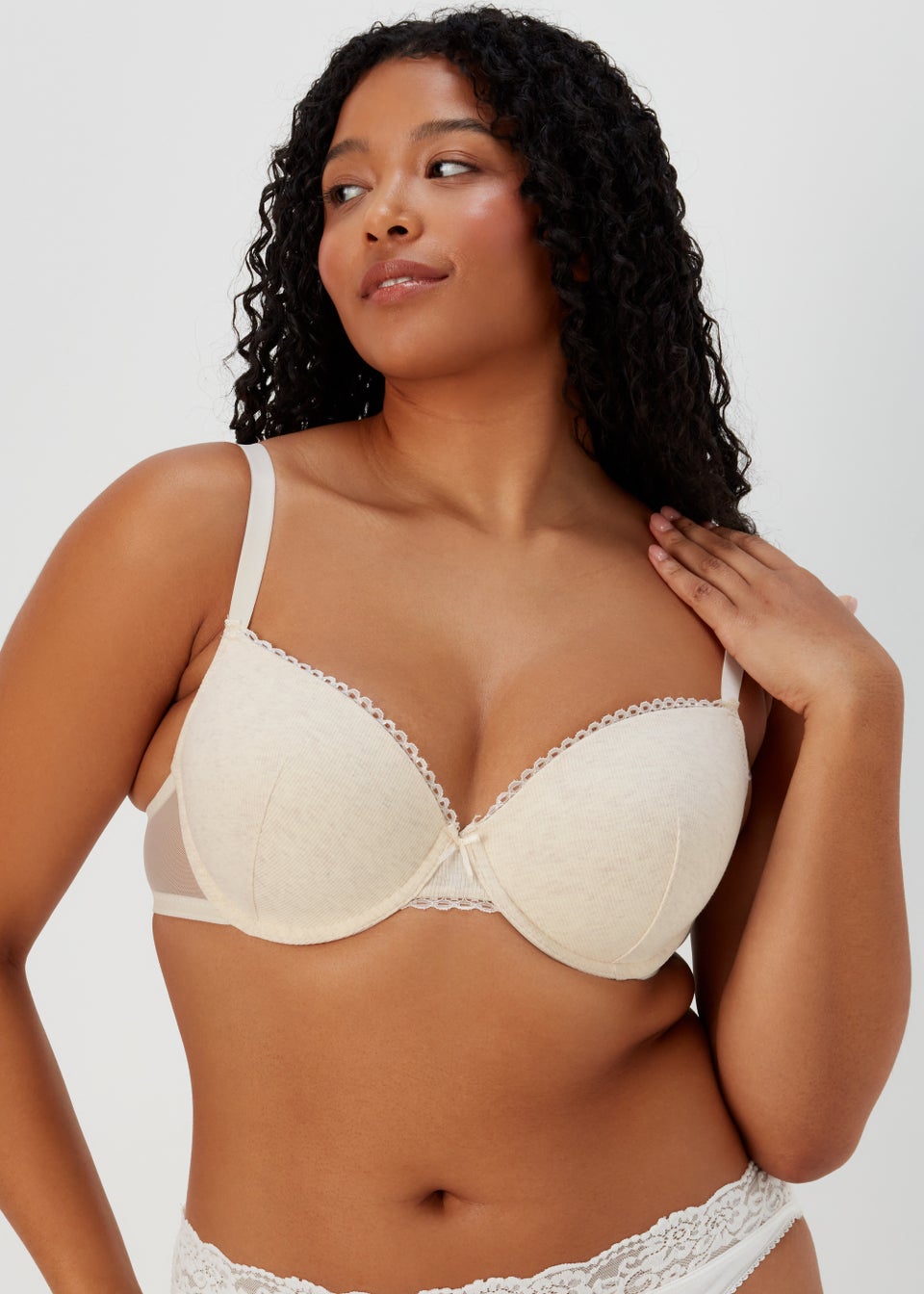 2 Pack Lace Trim T-Shirt Bras