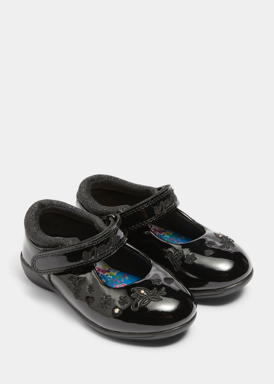 Kids Black Patent Disney Encanto Light Up School Shoes (Younger 6-12)