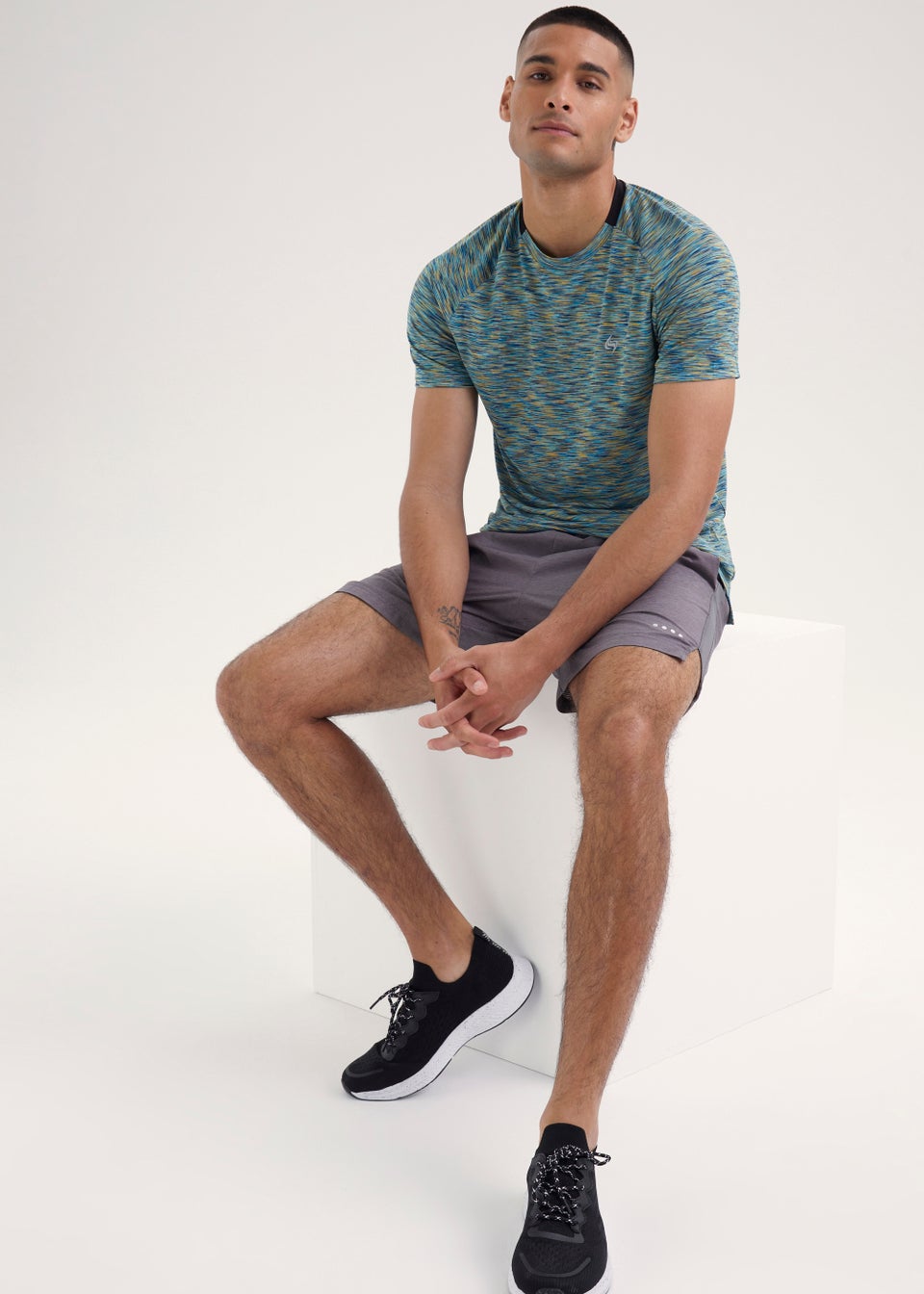 Souluxe Yellow Space Dye Sports T-Shirt