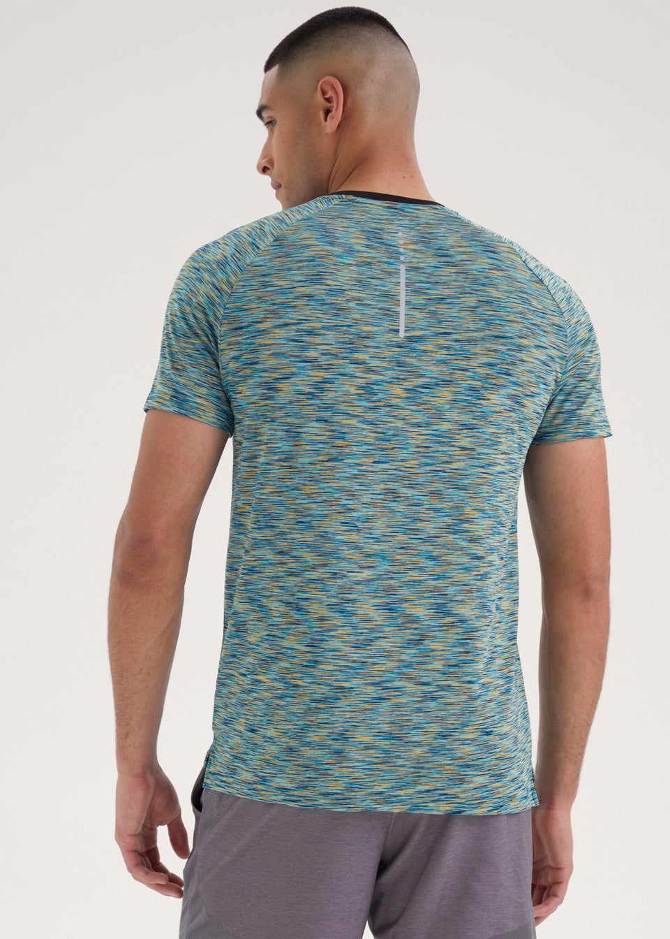 Souluxe Yellow Space Dye Sports T-Shirt