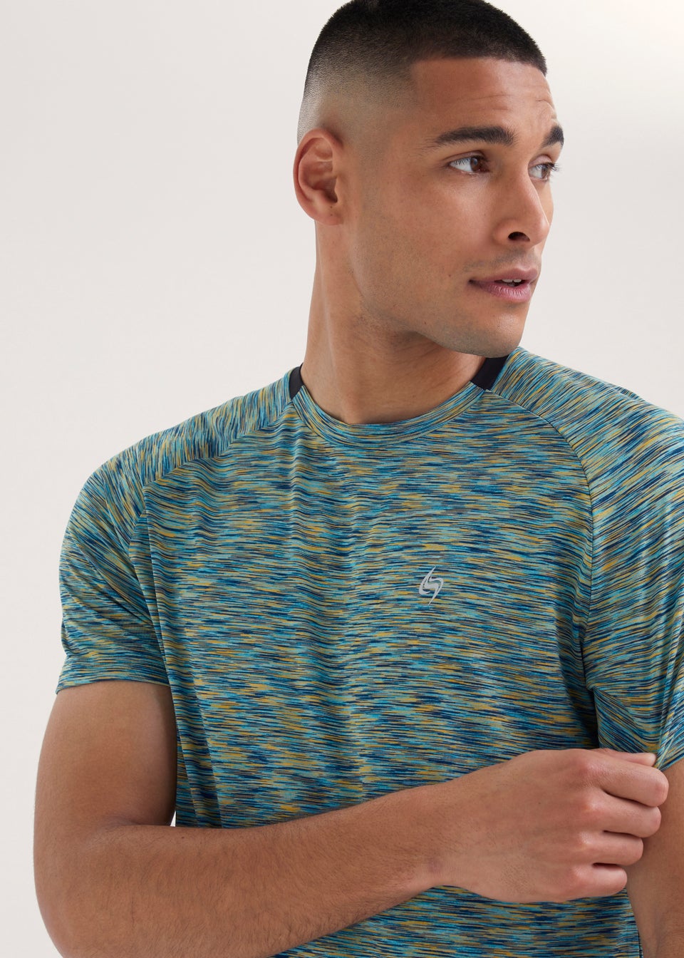 Souluxe Yellow Space Dye Sports T-Shirt