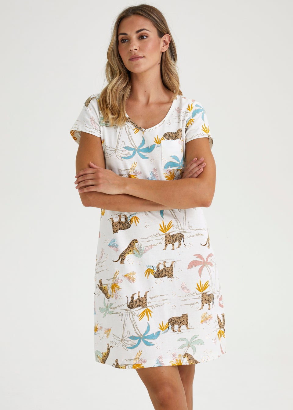 Tiger sales print nightgown