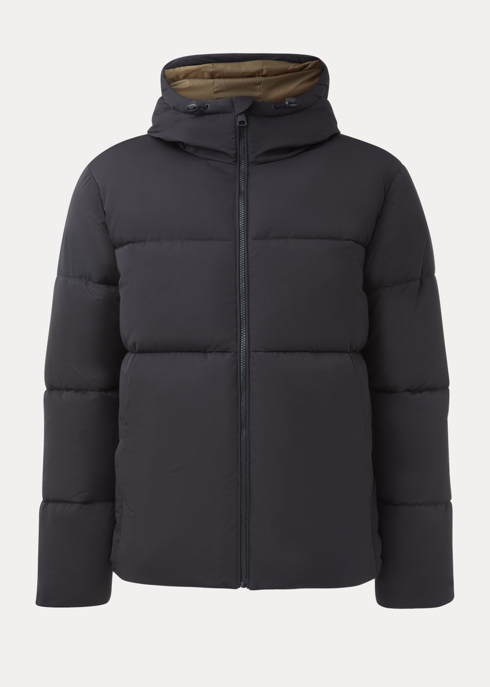 Navy Mid Length Showerproof Puffer Coat - Matalan