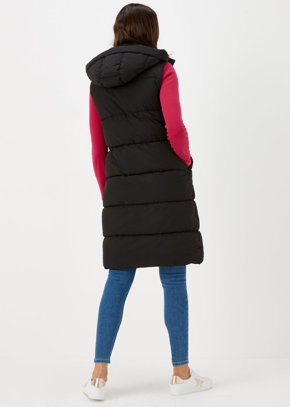 Black Long Shower Resistant Gilet
