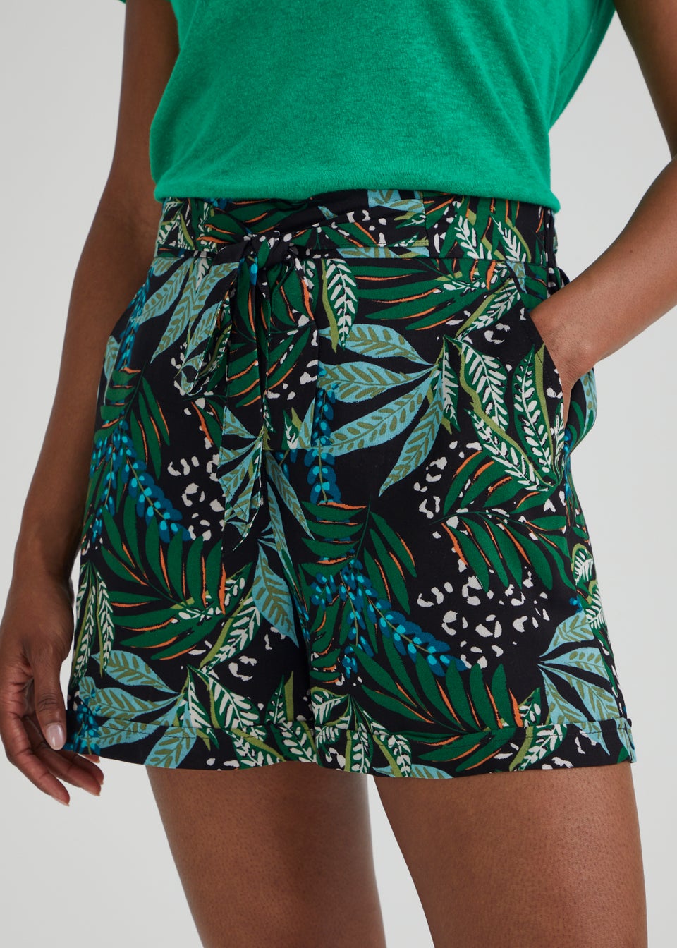 Green hotsell leaf shorts
