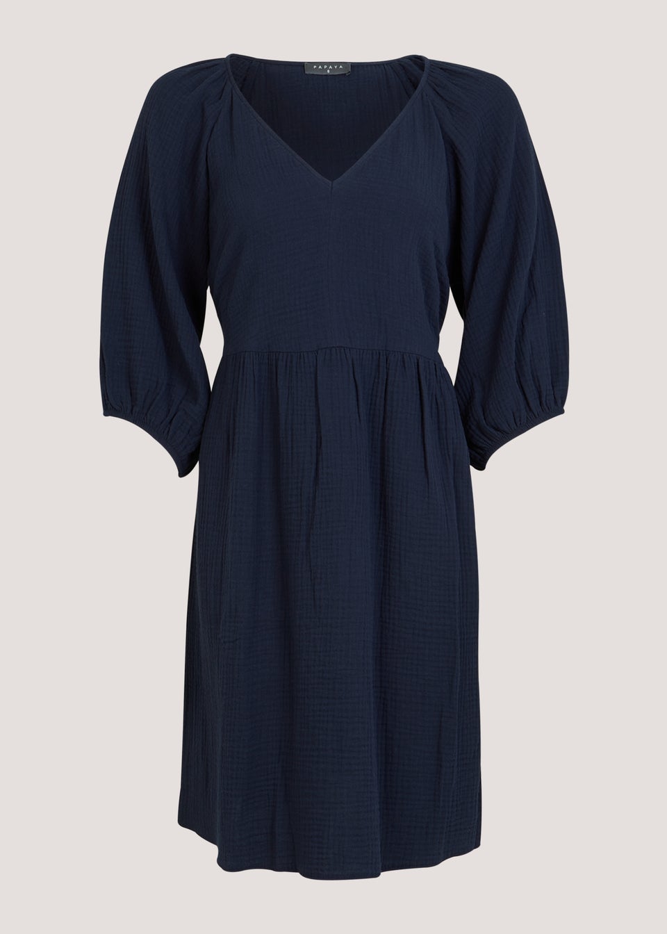 Indigo Double Cloth Mini Dress