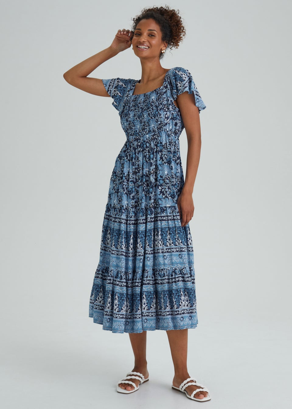 Matalan white floral on sale dress