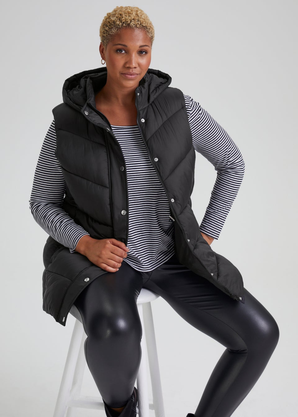 Papaya Curve Black Gilet Matalan