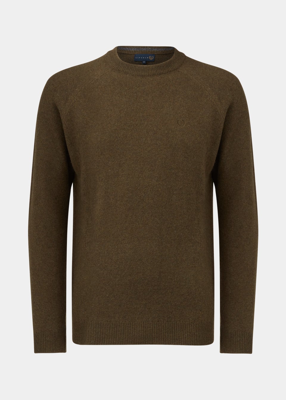 Lincoln Khaki 100% Lambswool Crewneck Jumper - Matalan