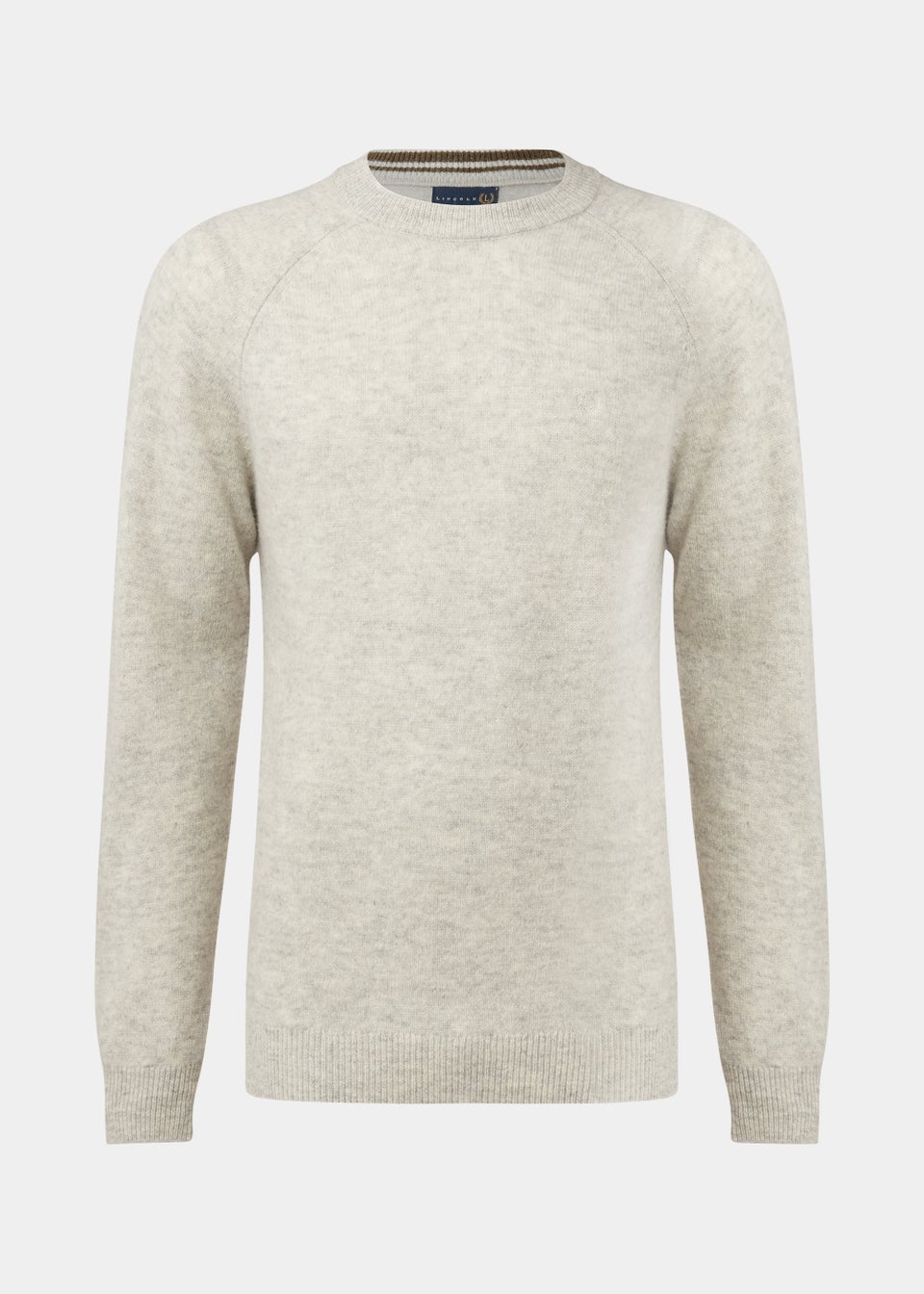 Lincoln Oatmeal 100 Lambswool Crewneck Jumper Matalan