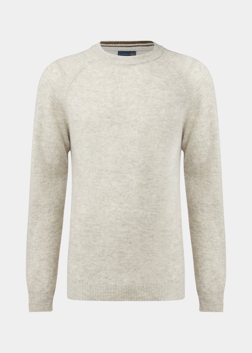 Lincoln Oatmeal 100% Lambswool Crewneck Jumper - Matalan