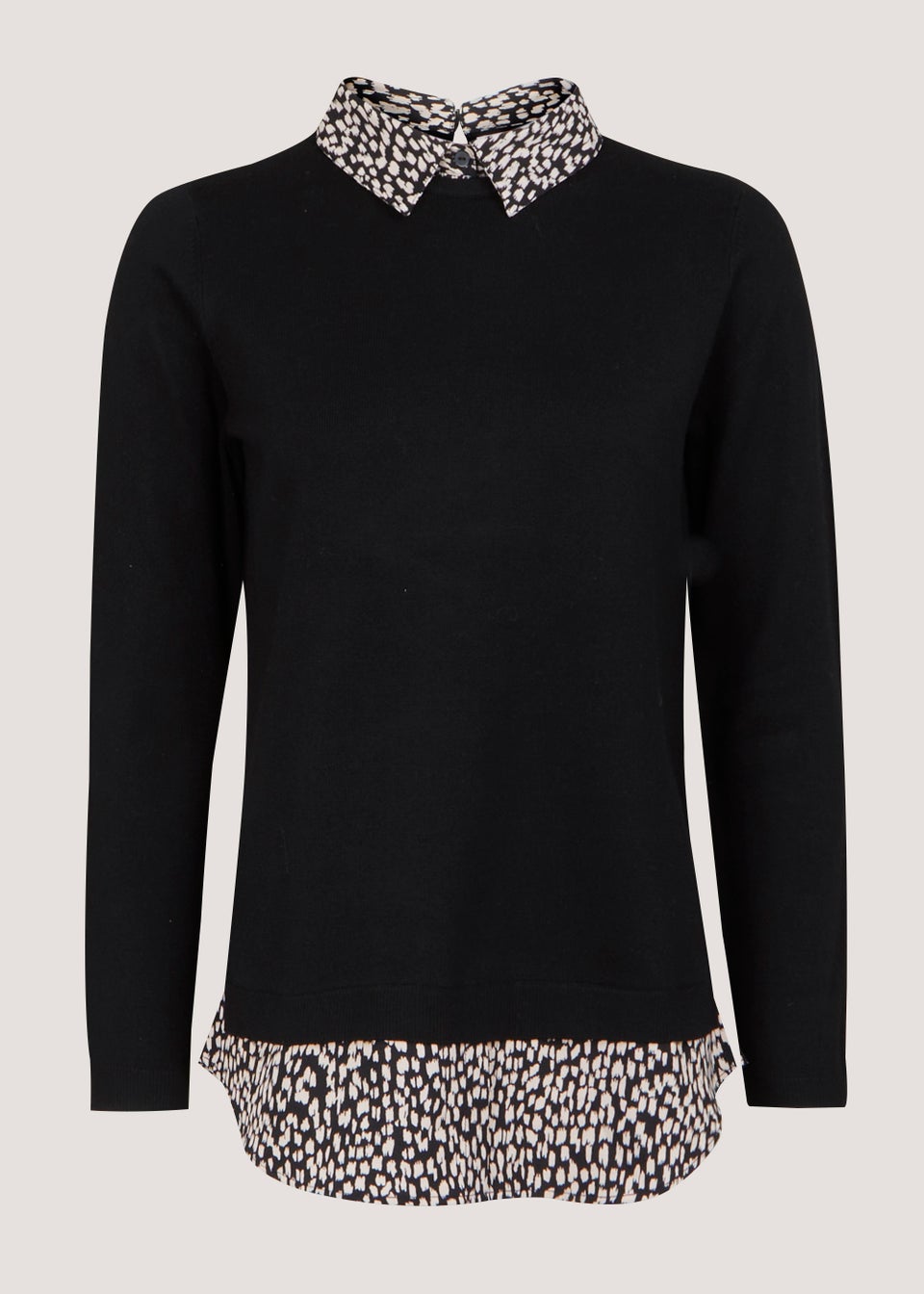 White shirt and black jumper outlet