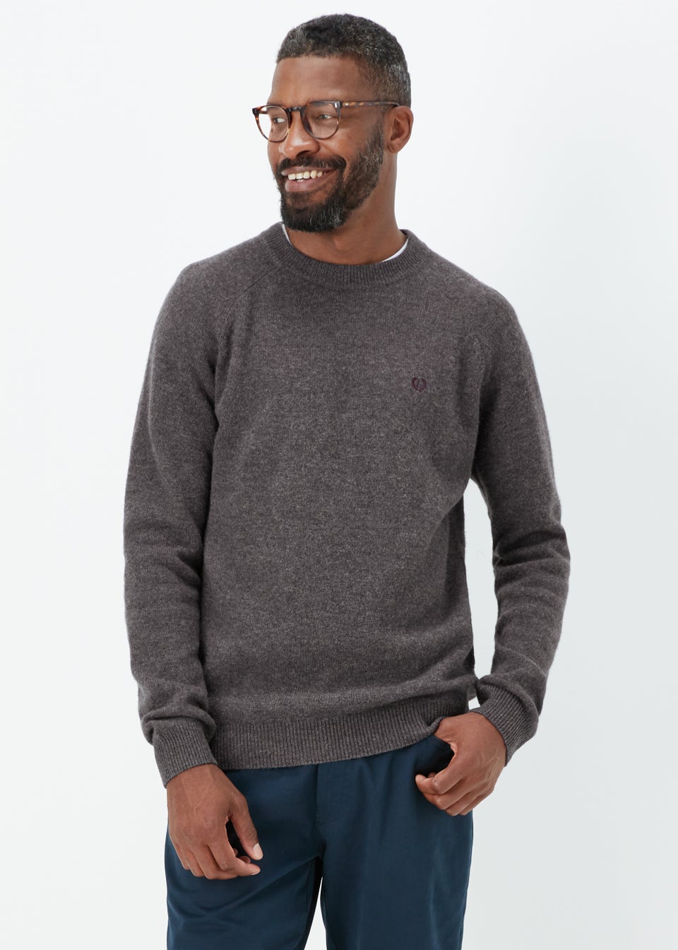 Lincoln Charcoal 100% Lambswool Crewneck Jumper