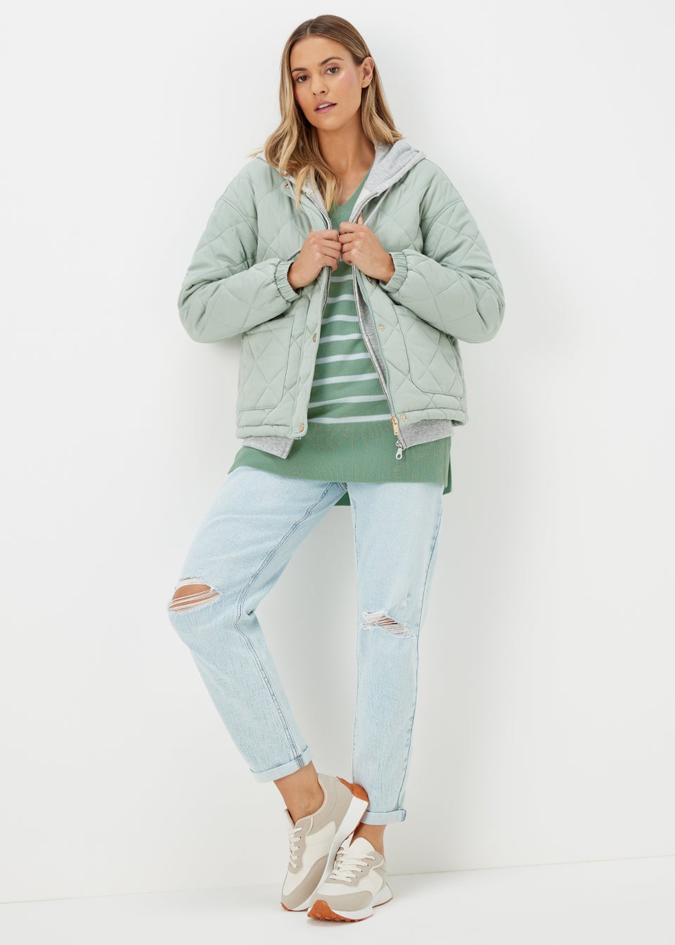 Green Stripe Soft Touch Jumper