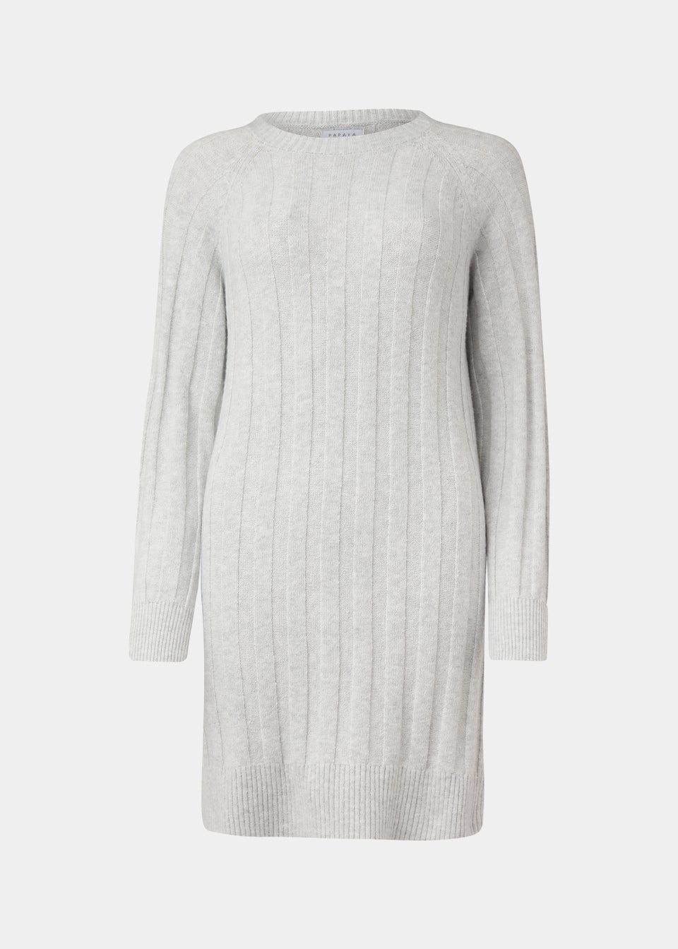 Grey Ribbed Dress - Matalan