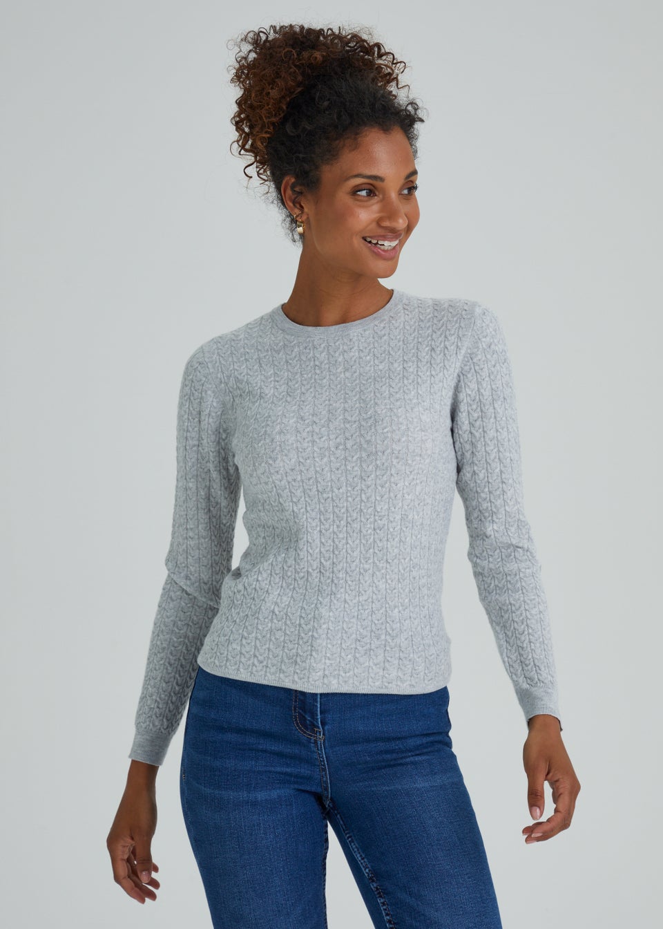 Grey Baby Cable Jumper