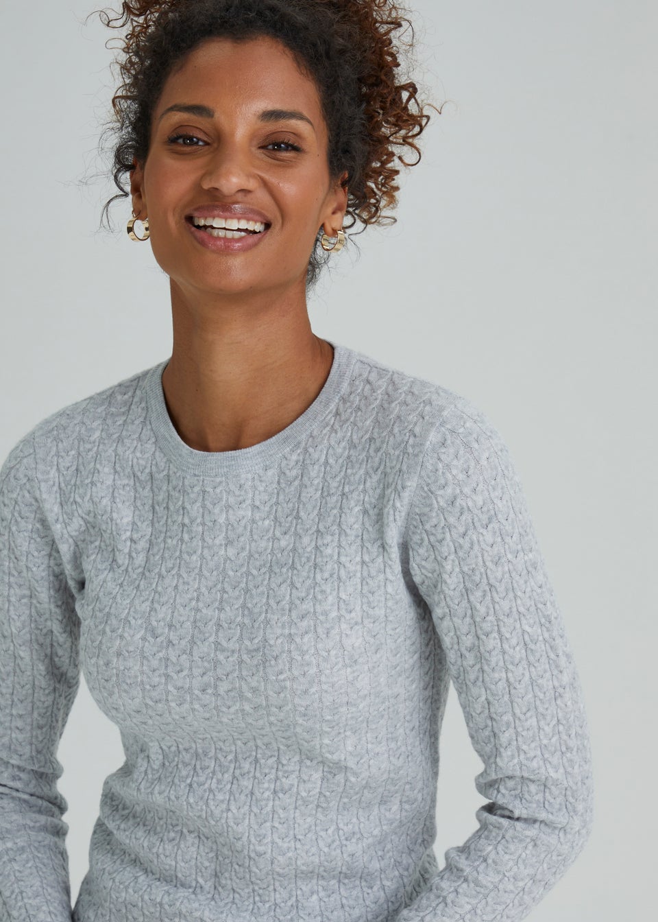 Grey Baby Cable Jumper - Matalan