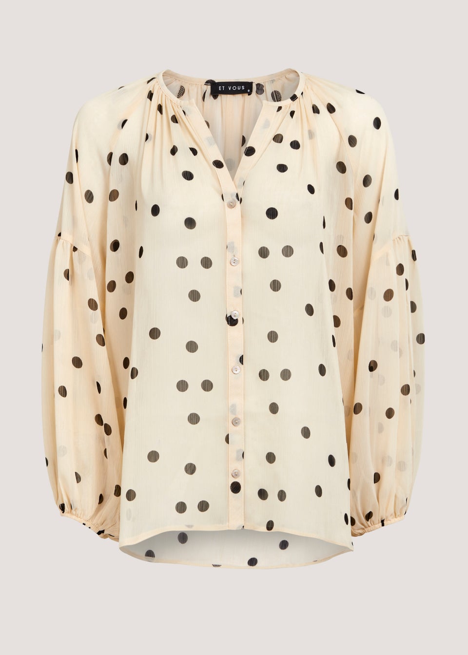 Et Vous Ivory Spot Blouse