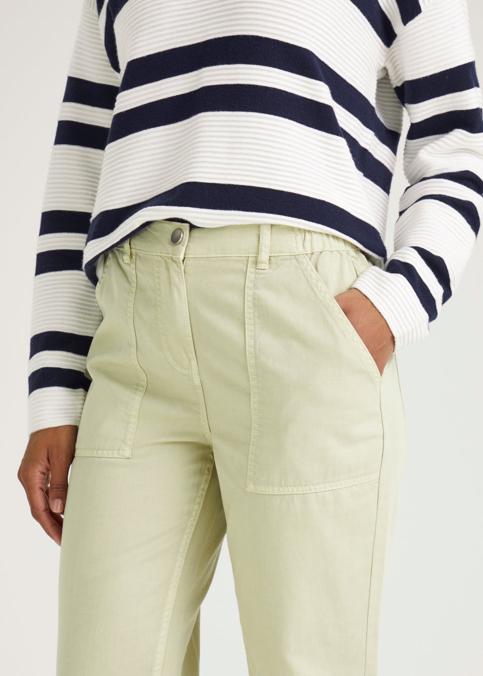 Khaki Relaxed Fit Utility Trousers