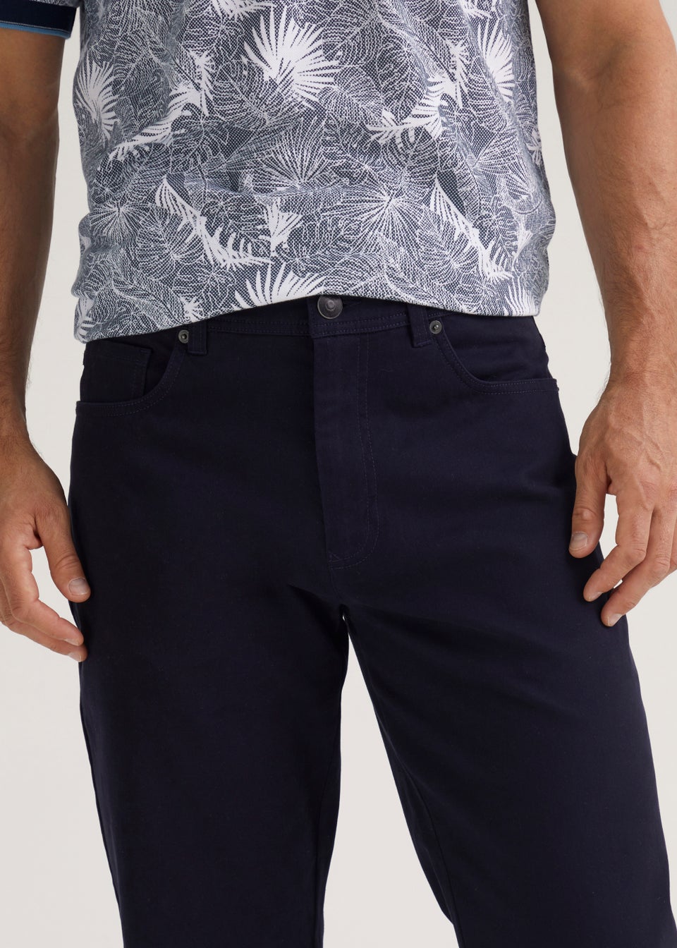 Lincoln Navy 5 Pocket Trousers
