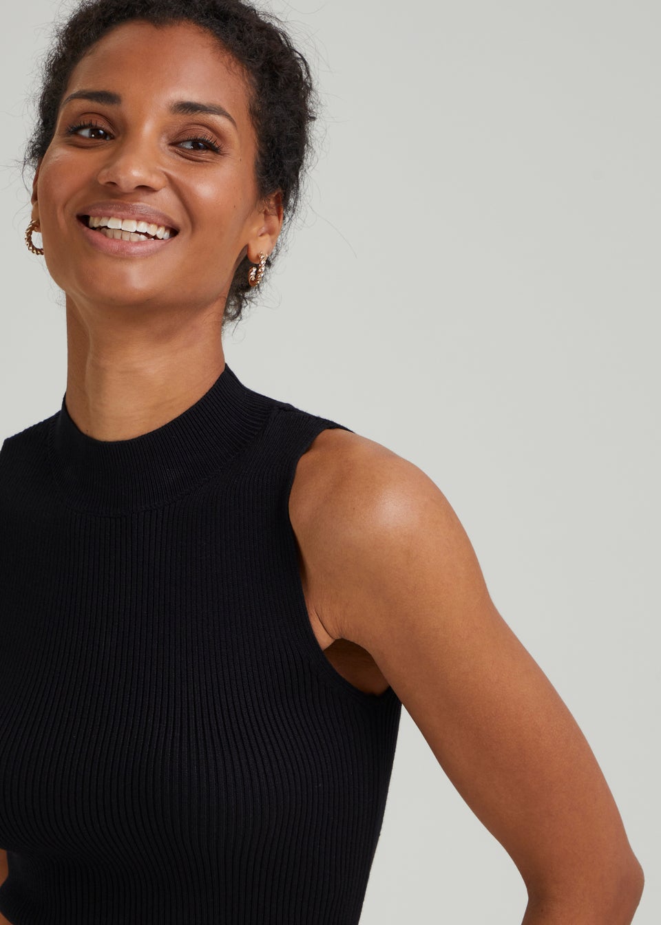 Et Vous Black Knitted Vest Top