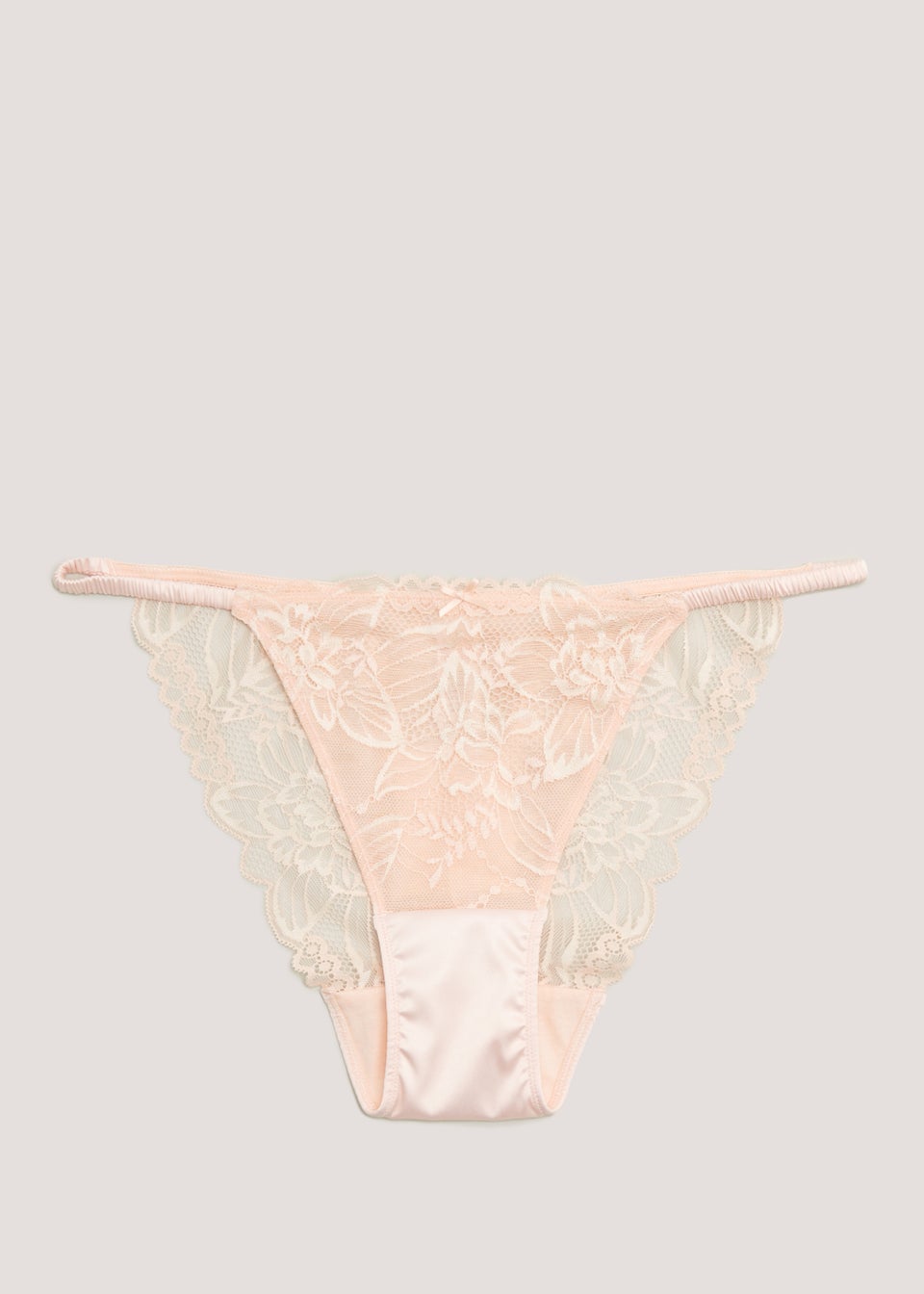 Pink Tonal Lace Tanga Knickers