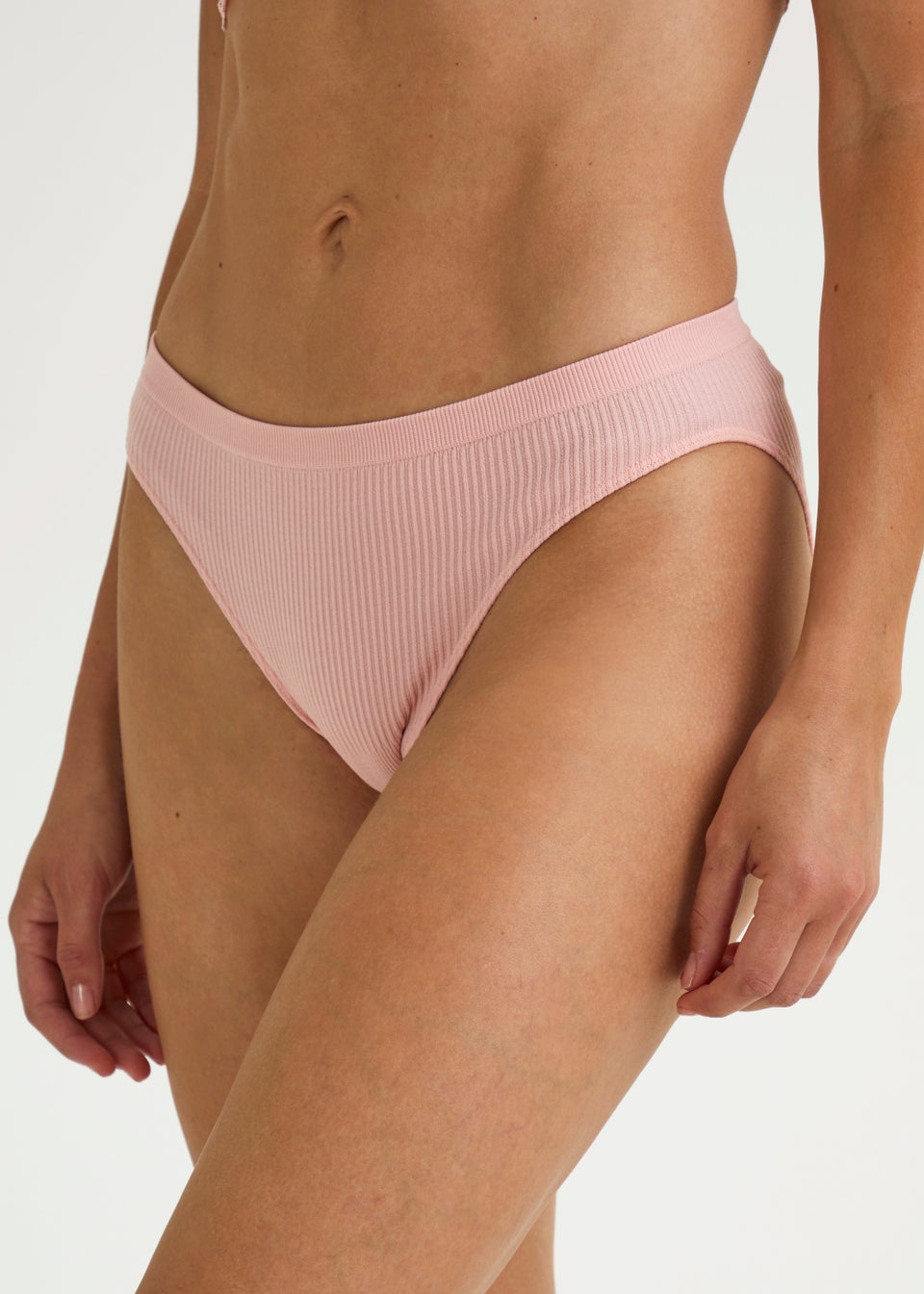 3 Pack Pink Seamless Ribbed Knickers