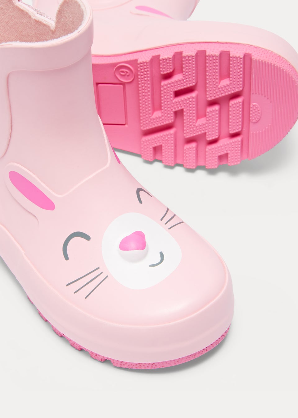Kids Pink Rabbit Wellies (Younger 4-12)