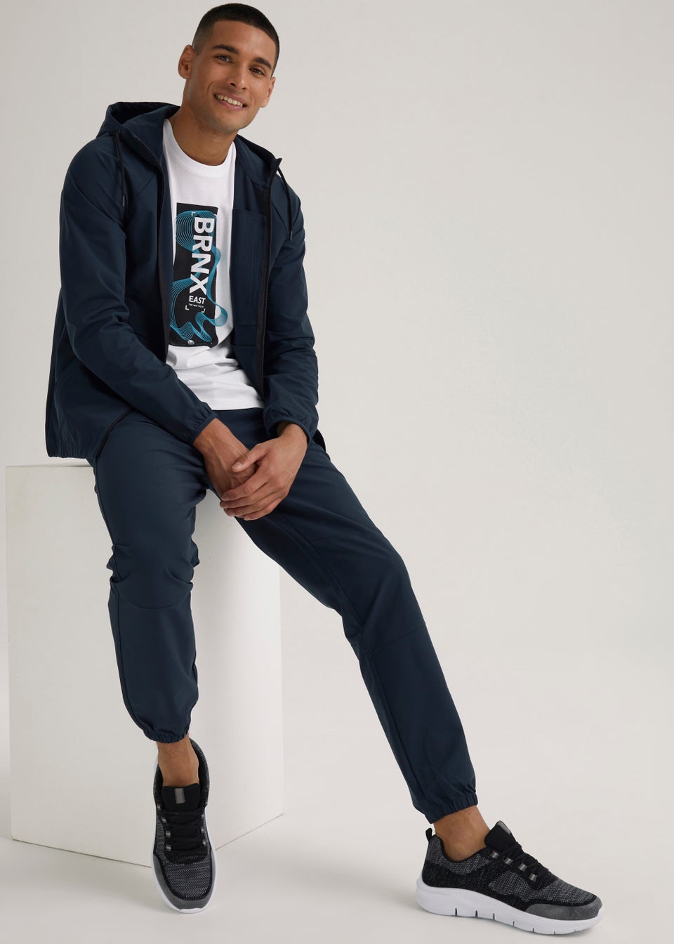 US Athletic Navy Woven Joggers