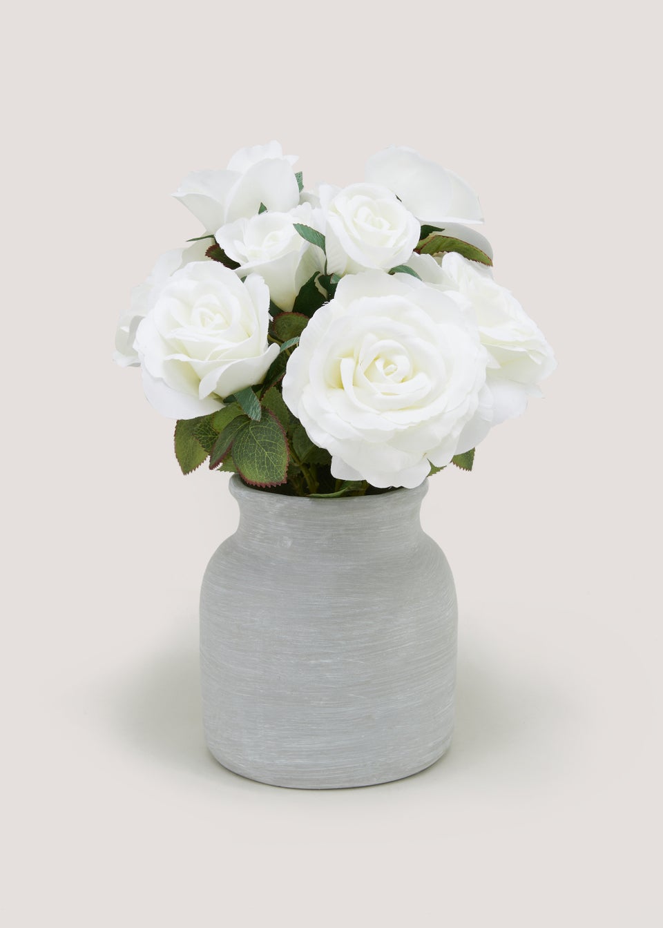 Roses in Cement Pot (33cm)