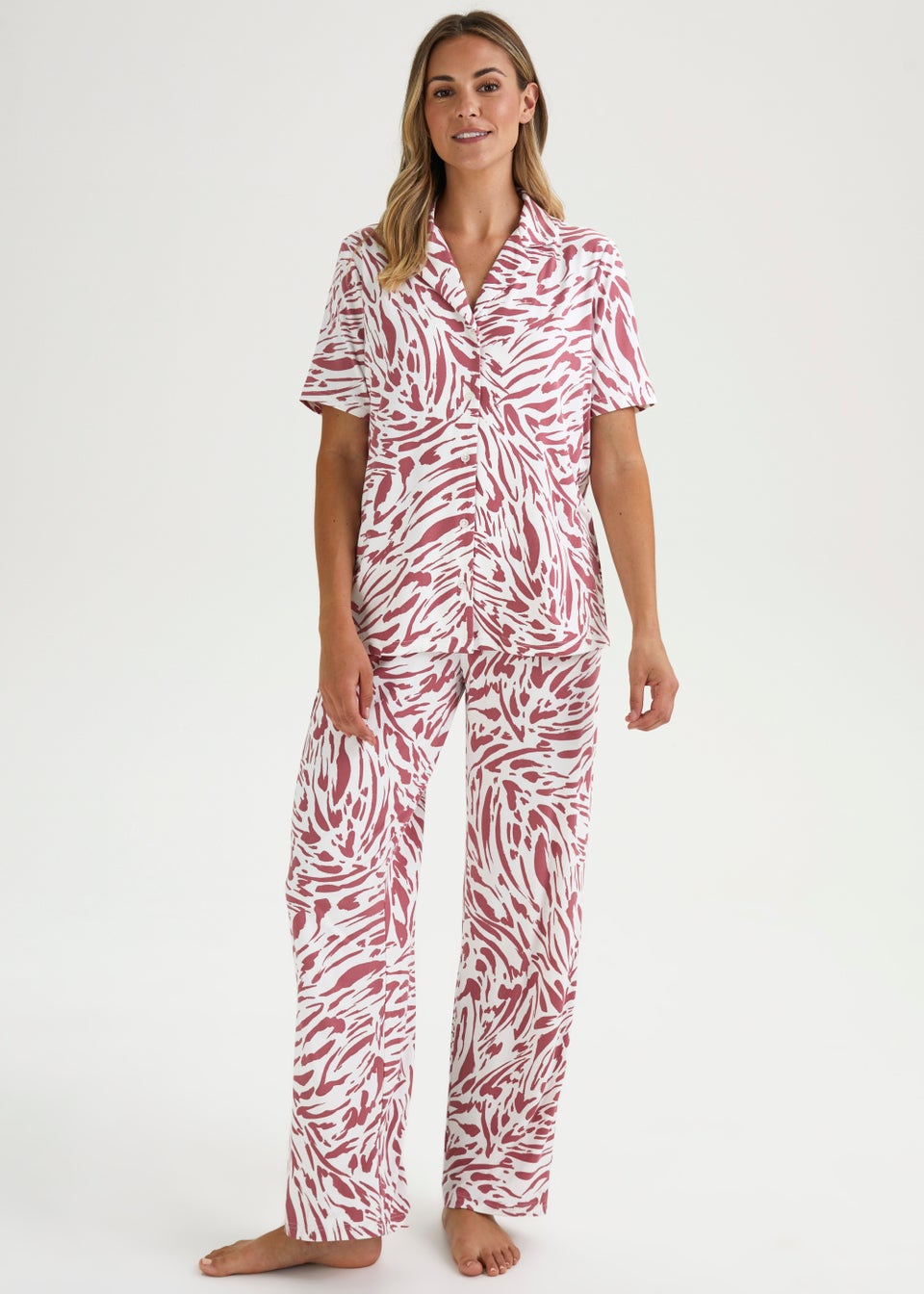 Pink Zebra Print Pyjama Set Matalan
