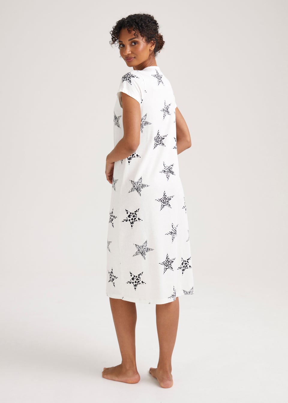Cream Star Longline Nightie